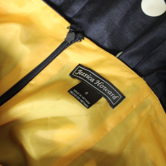 navy polka dot dress - Picture 4 of 4